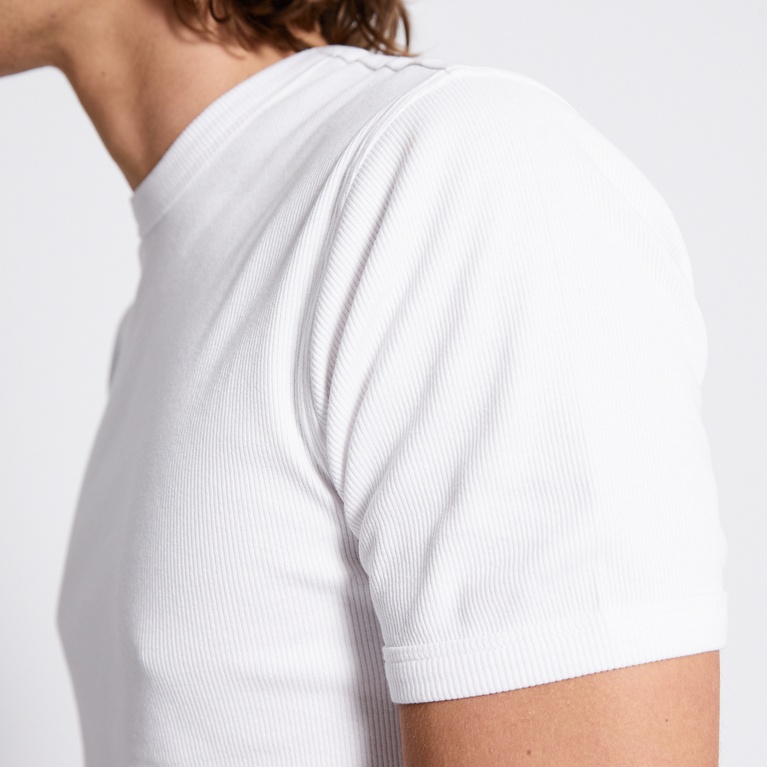 Rib knit tee "Vincent" White
